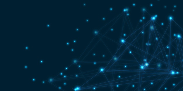 modern gradient blue network science flowing futuristic technology concept vector illustration