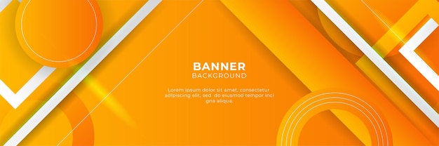 modern gradient orange and yellow abstract banner background design template