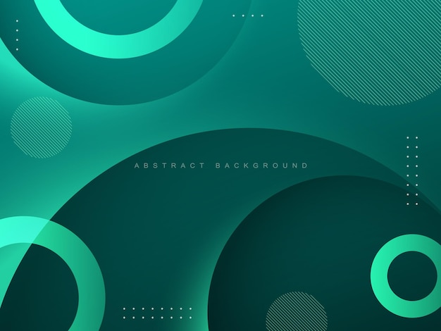 modern green abstract background with elegant glowing circles pattern