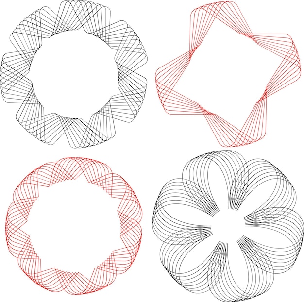 Modern groovy seamless pattern with funky retro 70s swirl and wave shapes