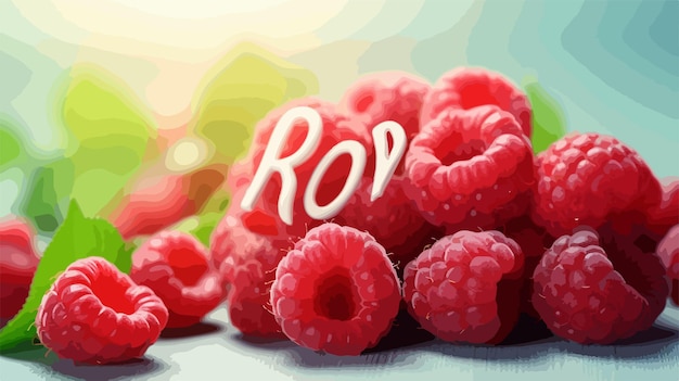 Modern Handwritten Raspberry Text Calligraphy Vector