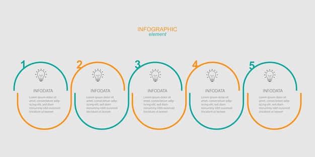 modern infographic template vector element