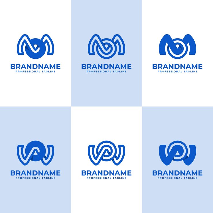 Vector modern letter mo and wo monogram logo suitable for business with mo and wo initials