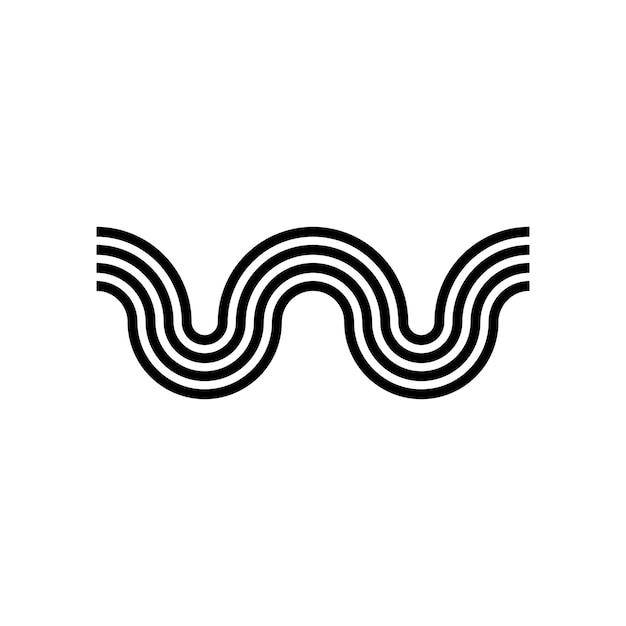 modern letter W monogram logo design