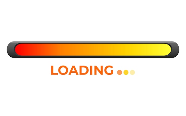 Modern loading bar progress on white Upload download transfer install