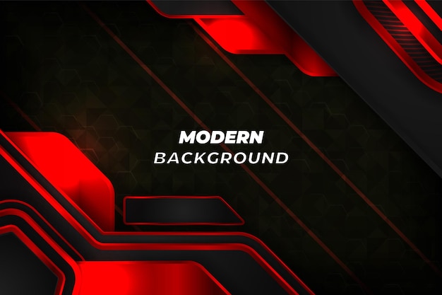 Modern luxury background black and red with element