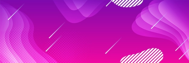 Modern memphis gradient purple colorful Abstract design banner