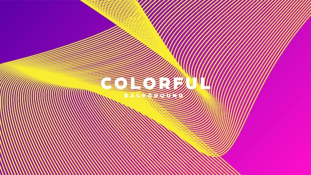 Modern minimal colorful abstract background lines and geometric shapes design with gradient color