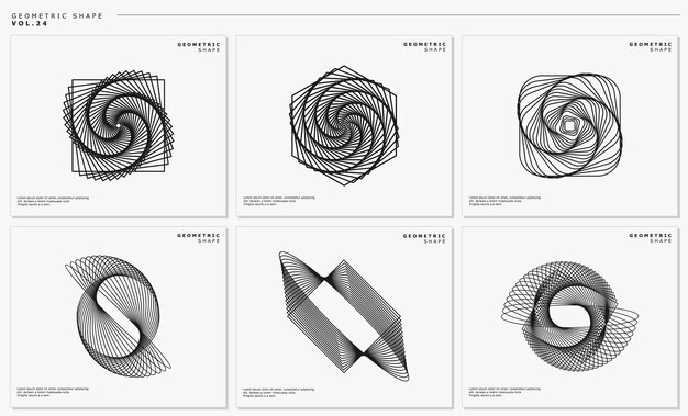Modern motion lines abstract logo design template