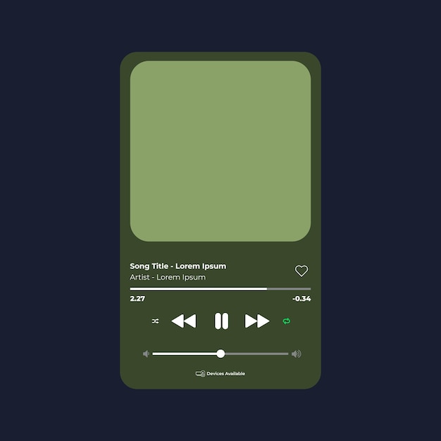 Modern music streaming apps with dark background