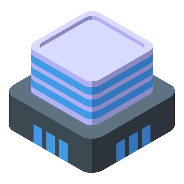Modern office building standing tall in isometric view
