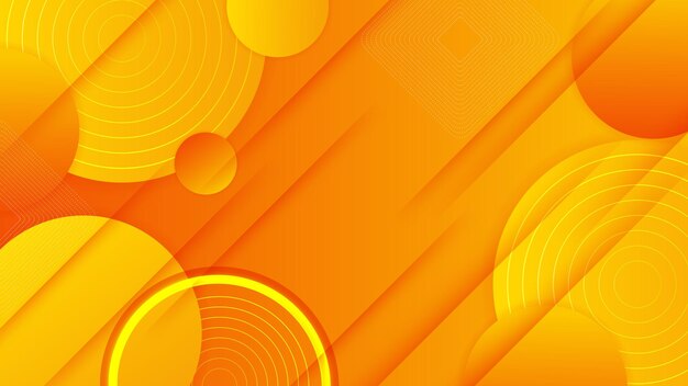modern orange 3d geometric abstract presentation background