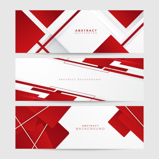 modern red and white abstract banner background template corporate banner concept red black grey and white contrast background