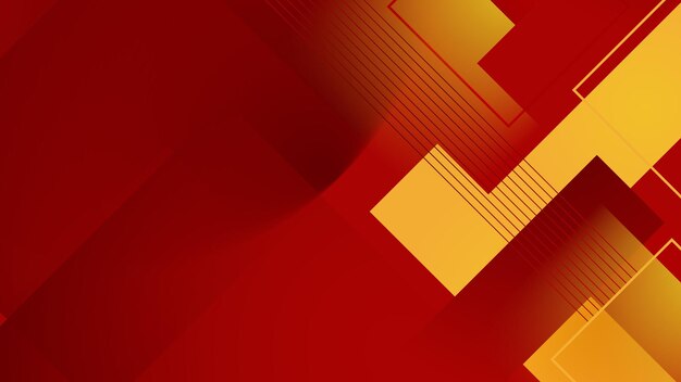 modern red gold abstract geometric polygonal dynamic lines background for banner advertising