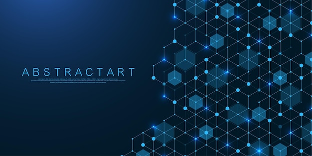 Modern scientific abstract background with hexagon shapes