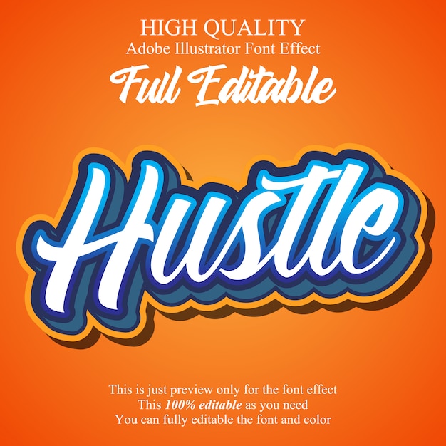 modern script sticker editable typography font effect