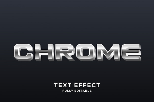 Modern Silver Chrome Text Effect