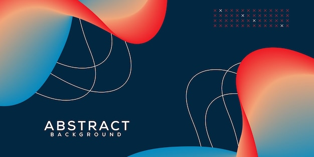 Modern simple red and blue abstract wavy shape background background