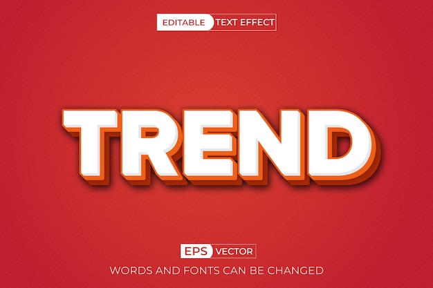 Modern Stylish 3D Editable Text Effect vector