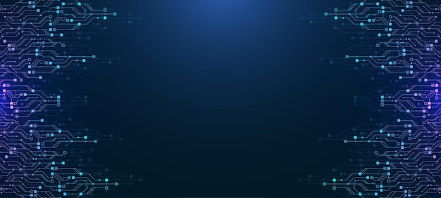 Modern technology circuit board texture background design Quantum computer technologies concepts large data processing Futuristic blue circuit board background Minimal vector motherboard