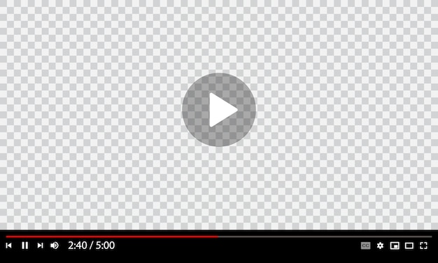Modern transparent video player template