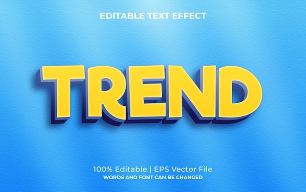 modern trend Editable text effect template