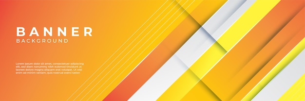 Modern trendy orange abstract banner background vector. Fluid gradient shapes composition. Futuristic design posters.