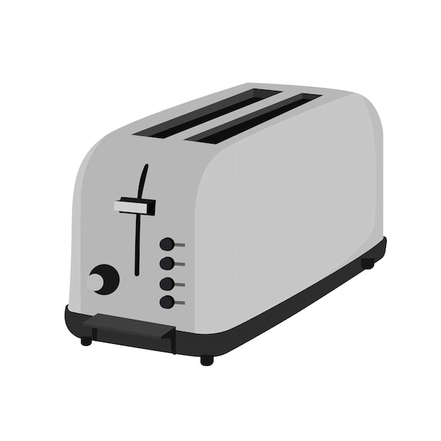 Modern TwoSlice Toaster Appliance Silver Kitchen Gadget