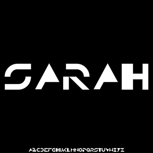 modern unique round sans serif style font vector