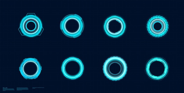 Modern User Interface. Futuristic Abstract HUD Elements. Circle elements for data