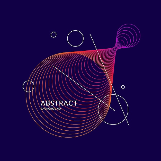 Modern vector abstract background with colored lines. Illustration suitable for design