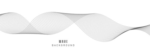 modern vector background with black wavy lines