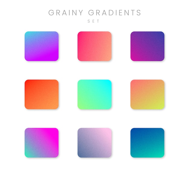 Modern vector grainy gradient collection
