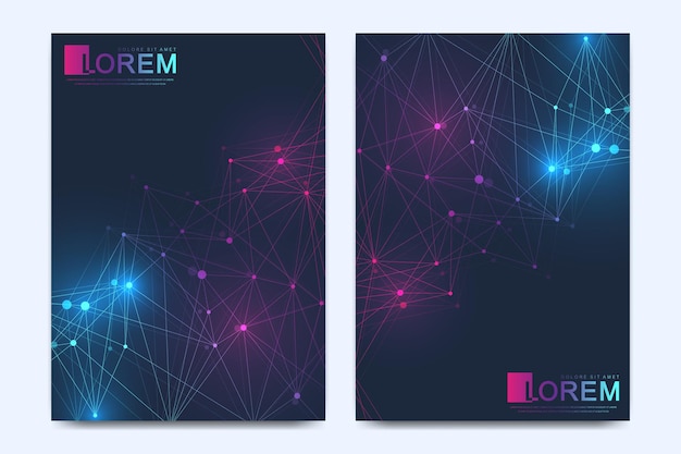 Modern vector template for brochure leaflet flyer advert cover catalog magazine or annual report geo...