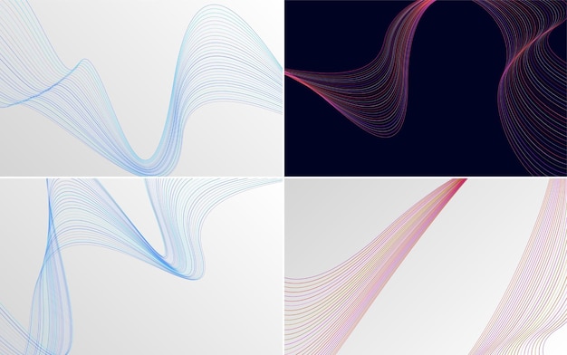 Modern wave curve abstract presentation background Pack