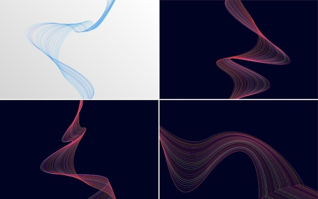 Modern wave curve abstract presentation background Pack