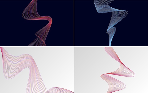 Modern wave curve abstract presentation background Pack