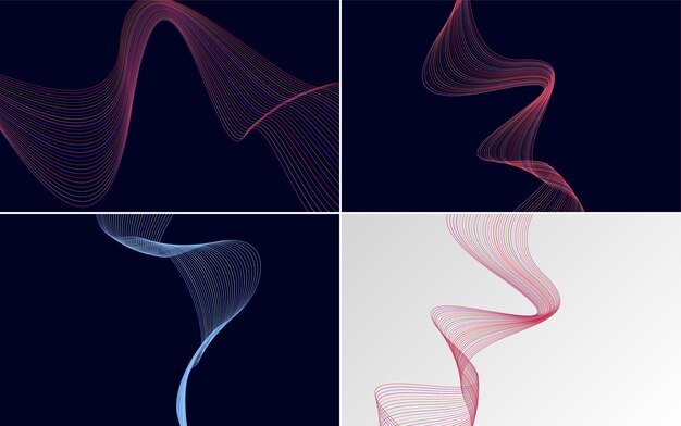 modern wave curve abstract presentation background pack