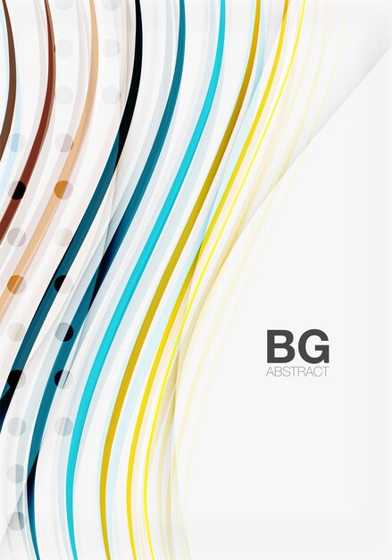 modern wave lines elegant wave abstract background vector template background for workflow layout diagram number options or web design