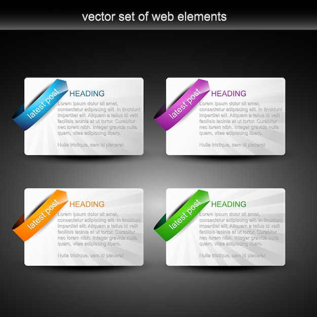 Modern web elements for text