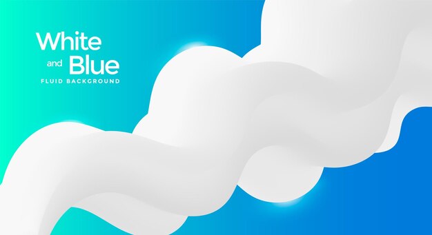 Modern White fluid wave poster. 3d flow wavy soft shape. Bright Liquid background design.
