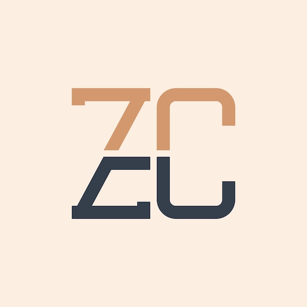 Modern ZC Letter Logo Design Creative and Versatile ZC Logo Design Suitable for all Businesses