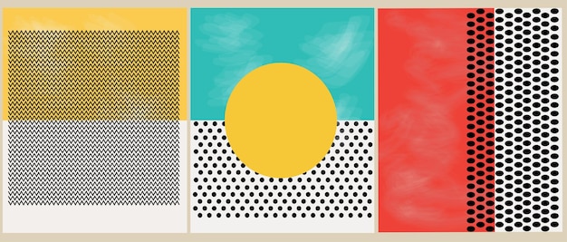 Modernstyle abstract illustrations and patterns make color the star of the show Set of abstract