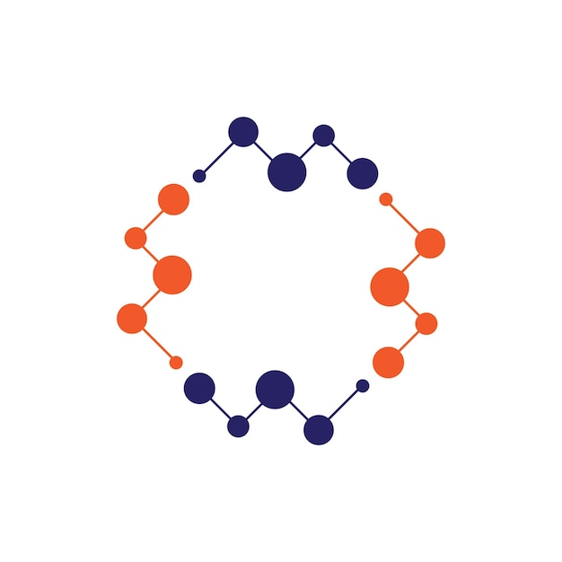 Molecule logo illustration vector template