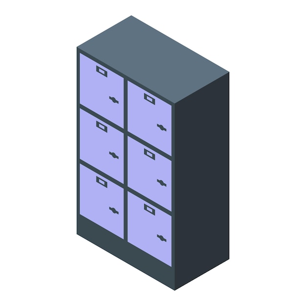 Money storage icon isometric vector Safe box Distribution budget