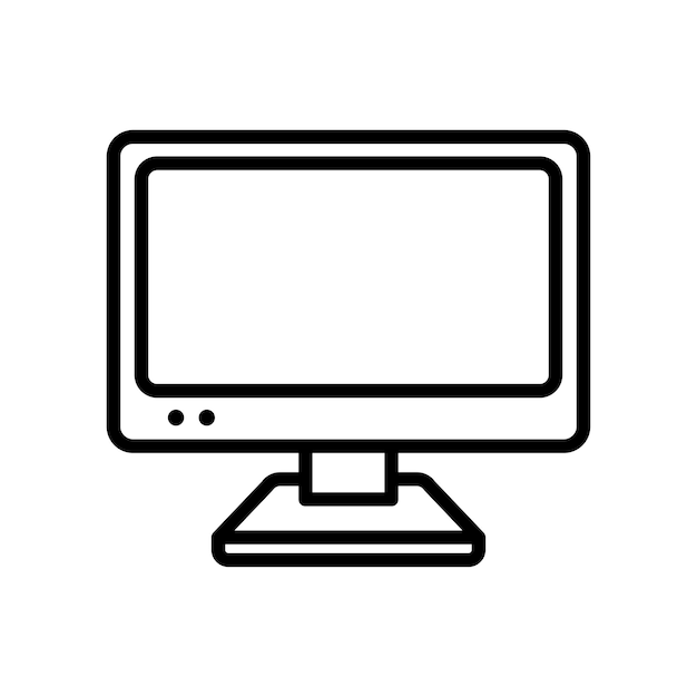 monitor icon vector design template simple and clean