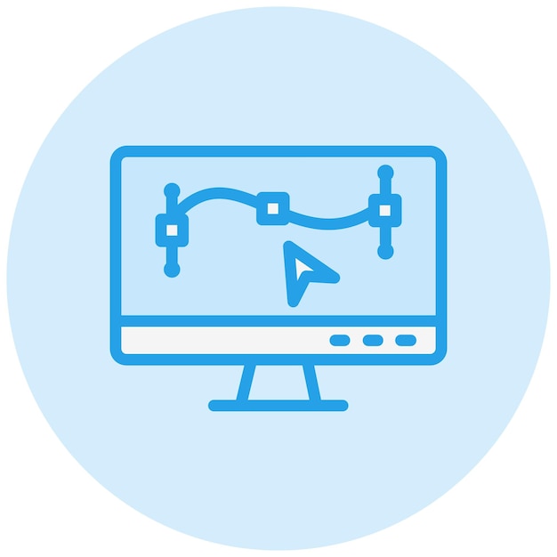Monitor Vector Icon Design Illustration