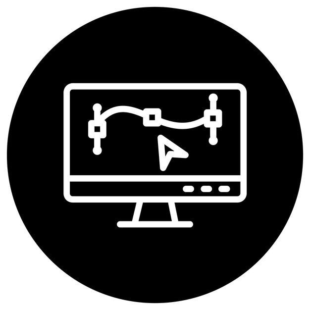 Monitor Vector Icon Design Illustration