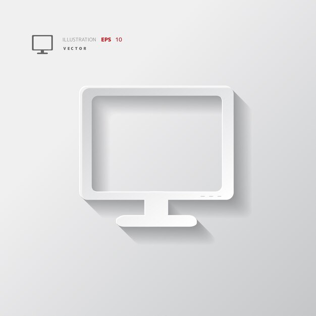 Monitor web icon computer display