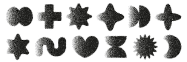 Monochrome translucent geometric shapes exhibit dynamic patterns with gradual blur and noise effects creating an intriguing visual experience in abstract design